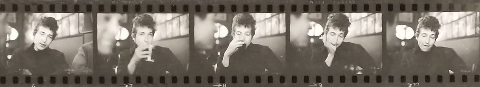 Film strip of Bob Dylan.